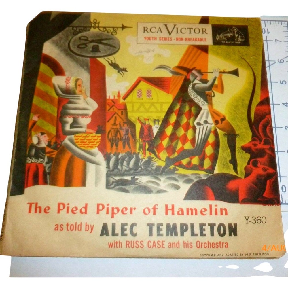 Vintage RCA Victor Pied Piper of Hamelin Alec Templeton 78 RPM 2 Record Set